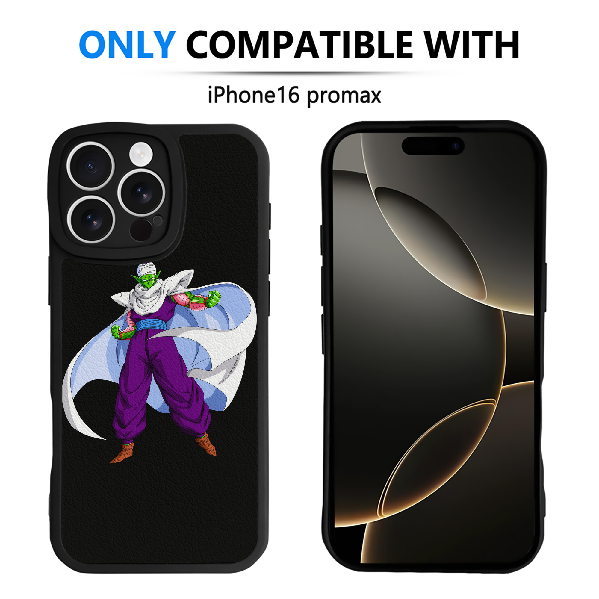 （画像用） ドラゴンボール ピッコロ DRAGON BALL Piccolo 【iPhone 16シリーズ対応】シリコンスマホケース（レザー調） 材質：シリコン